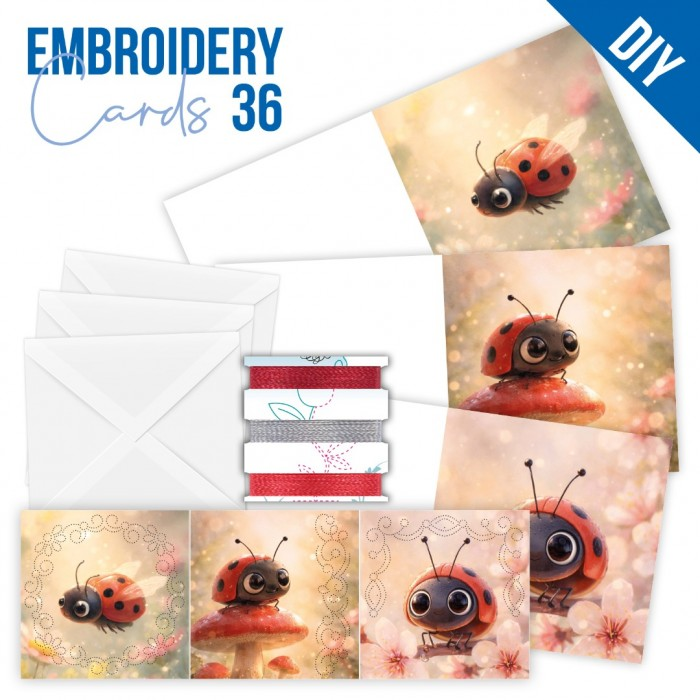 Embroidery Cards 36, Ladybug - STDOPP036