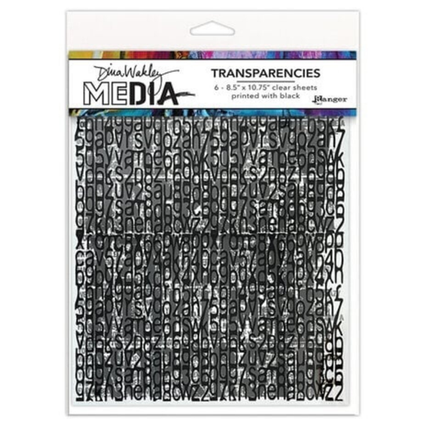 Dina Wakley Media, Transparencies, Typography, Set 2  - MDA82668