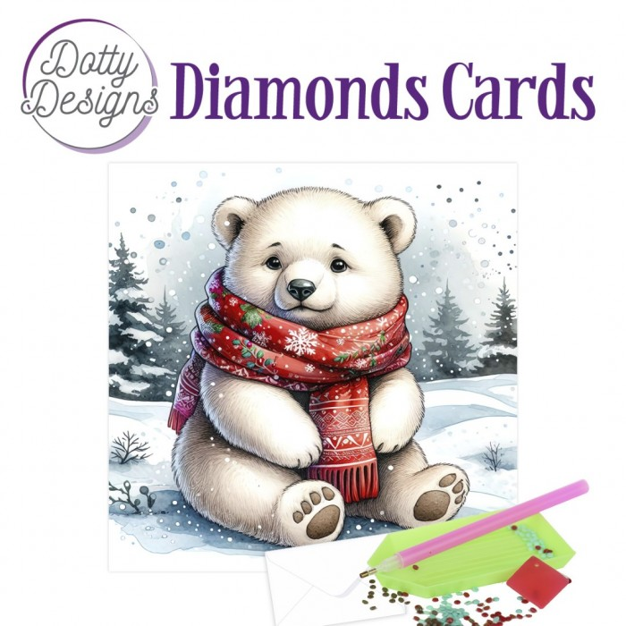 Dotty Designs, Diamond Cards, Polar Bear - DDDC1210