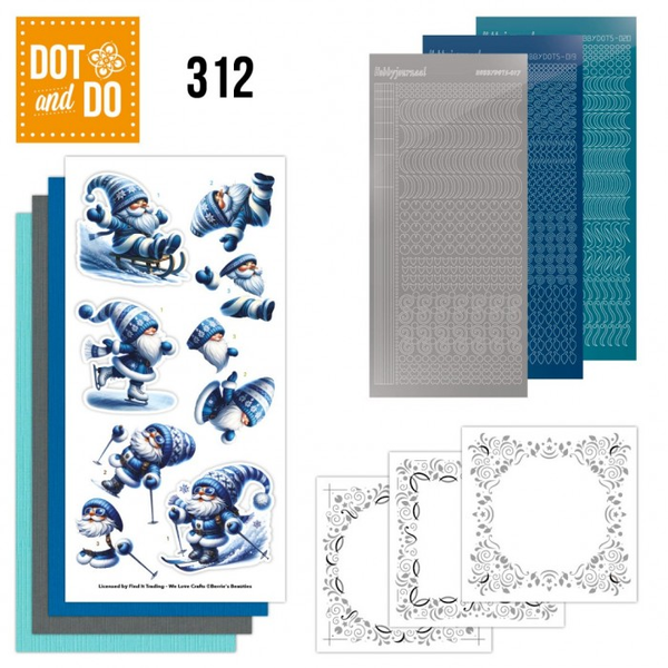 Dot and Do 312, Berrie's Beauties, Blue Winter Gnomes - DODO312