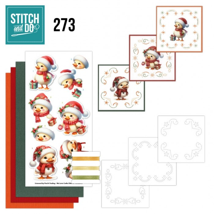 Stitch and Do 273 , Berrie's Beauties, Furry Christmas Friends - STDO273