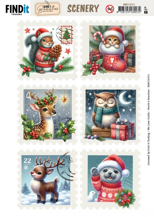 Berrie's Beauties, Scenery, Christmas Stamps 2 - BBSC10151