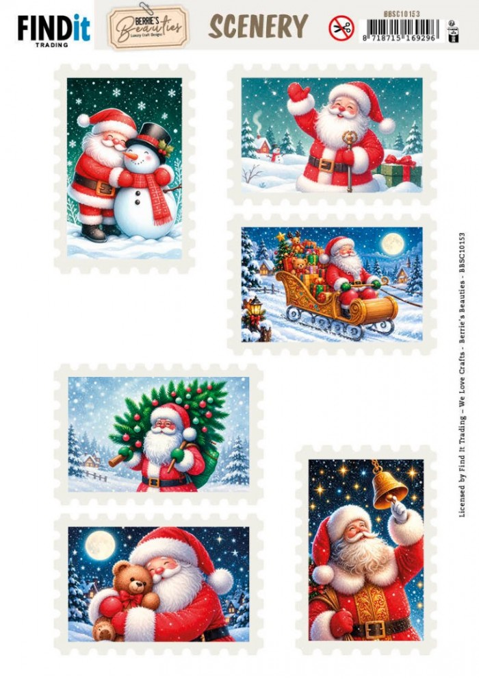 Berrie's Beauties, Scenery, Christmas Stamps 4 - BBSC10153