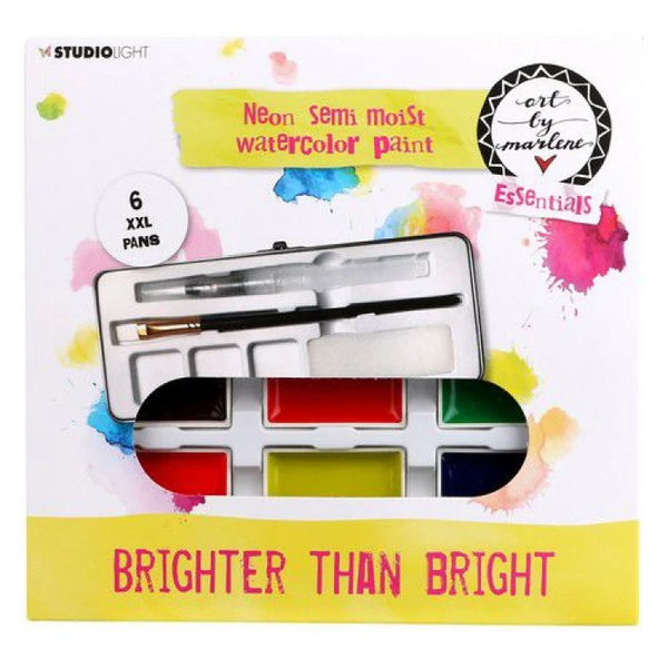 Art by Marlene, Aquarelset, Watercolor, Neon - WCBM04 (BESCHADIGD)