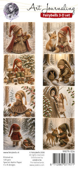 PRE-ORDER - Fairybells, 3D Setje, Kerst Rood/Groen - 99079/026