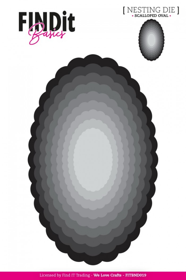 Find It, Snijmal, Nesting, Scalloped Label - FITBND019
