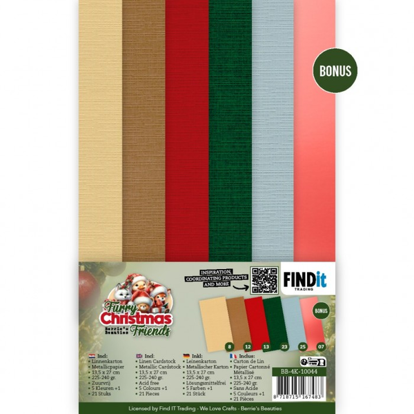 Berrie's Beauties, Linnenpakket, Furry Christmas Friends, 4K - BB-4K-10044