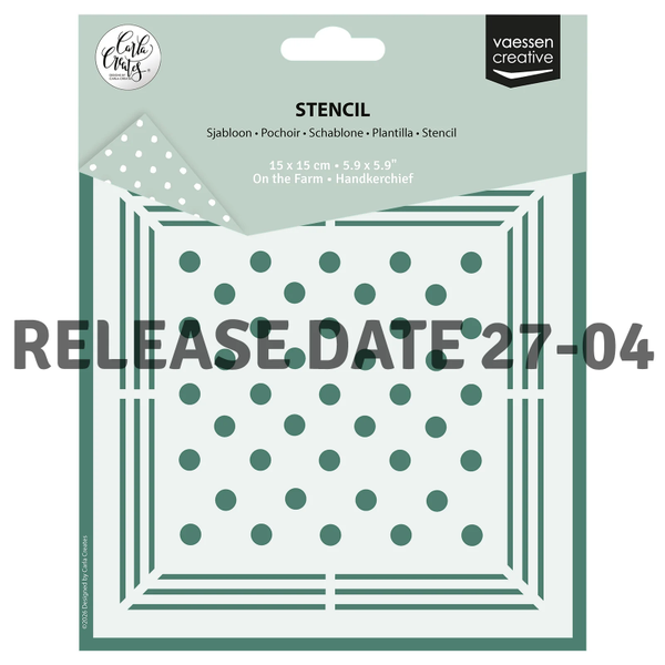 Vaessen Creative, Mask Stencil, Carla Creates, On the Farm, Handkerchief - CAR0409