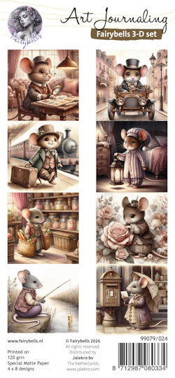 PRE-ORDER - Fairybells, 3D Setje, Vintage Muizen 2 - 99079/024