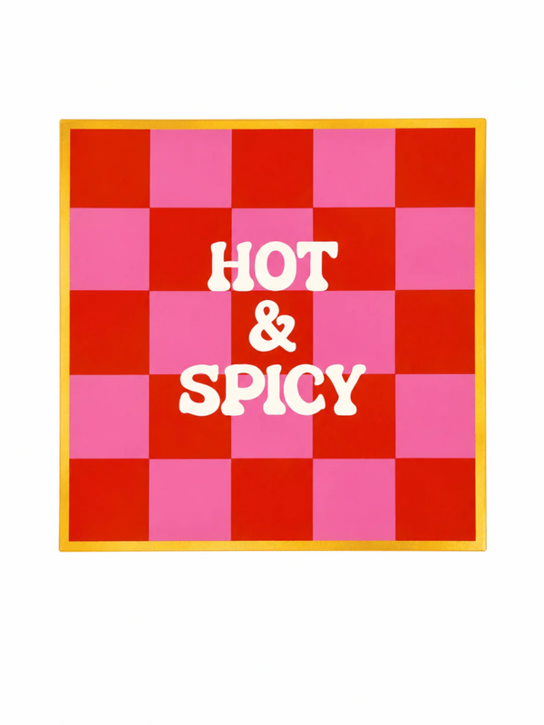 Bordje van Glas, Hot & Spicy , 18 x 18 cm