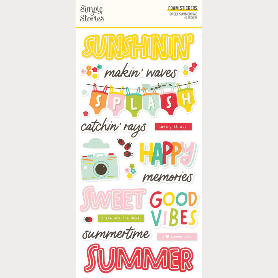 Simple Stories, Sweet Summertime, Foam Stickers - 26822