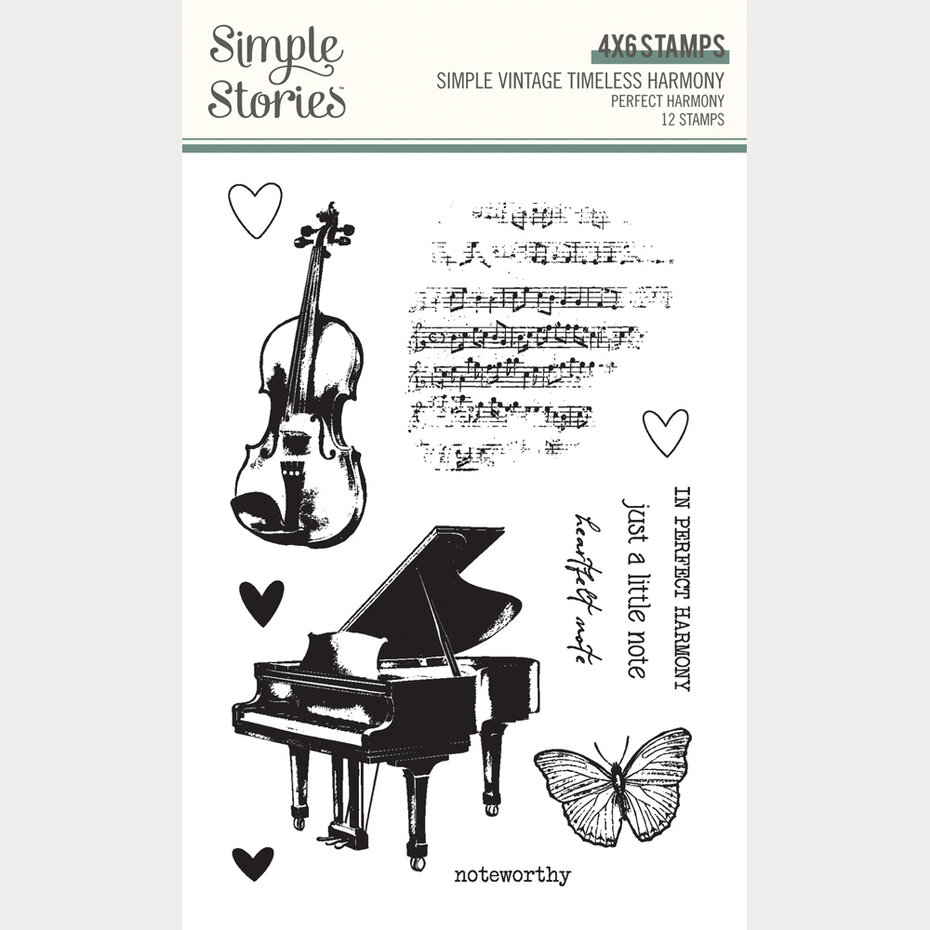 Simple Stories, Simply Vintage Timeless Harmony, Clear Stamp, Perfect Harmony - 27036