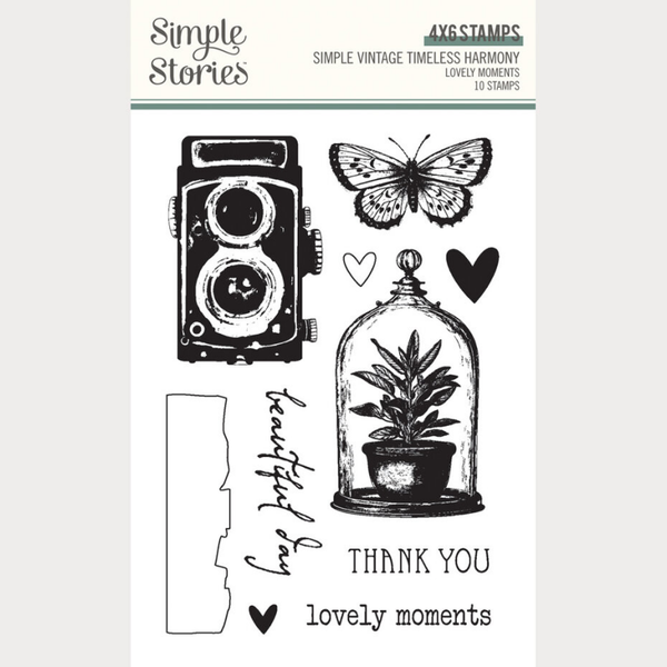 Simple Stories, Simply Vintage Timeless Harmony, Clear Stamp, Lovely Moments - 27024