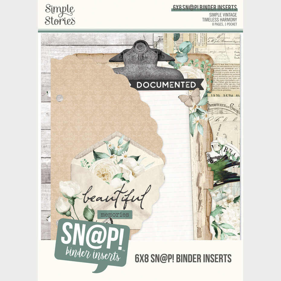 Simple Stories, Simply Vintage Timeless Harmony, Sn@p!, 6x8 inch, Binder Inserts - 27034