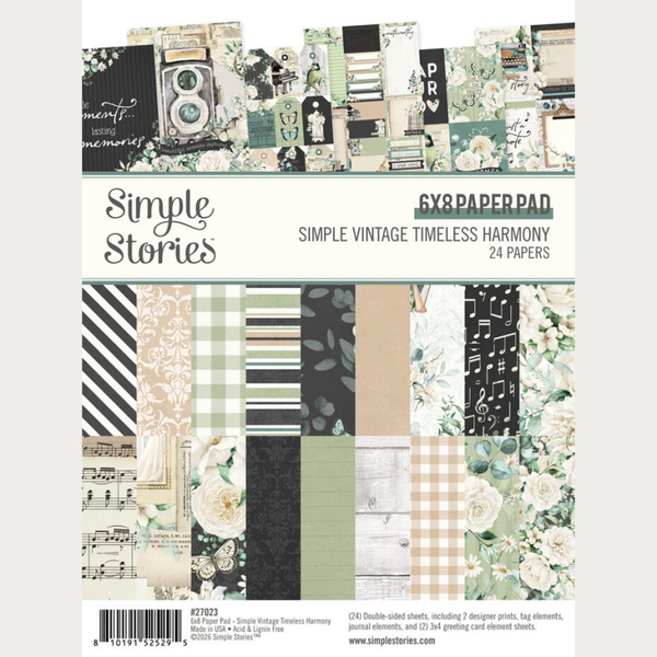 Simple Stories, Simply Vintage Timeless Harmony, Paperpad, 6x8 inch - 27023