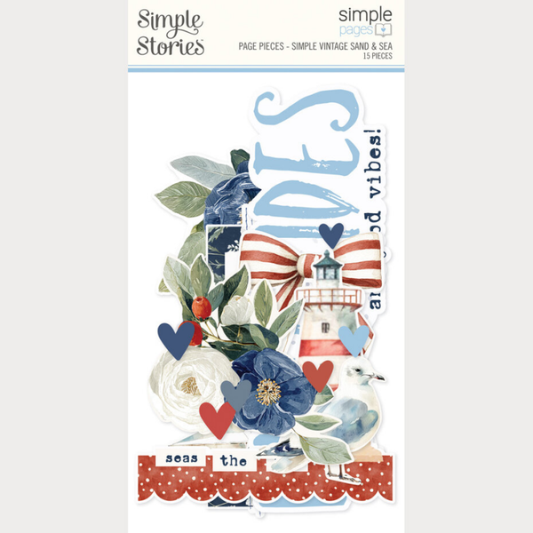 Simple Stories, Simple Vintage Sand & Sea, Page Pieces - 26933