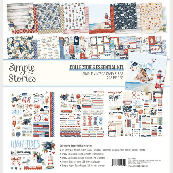 Simple Stories, Simple Vintage Sand & Sea, Collector's Essential Kit - 26901