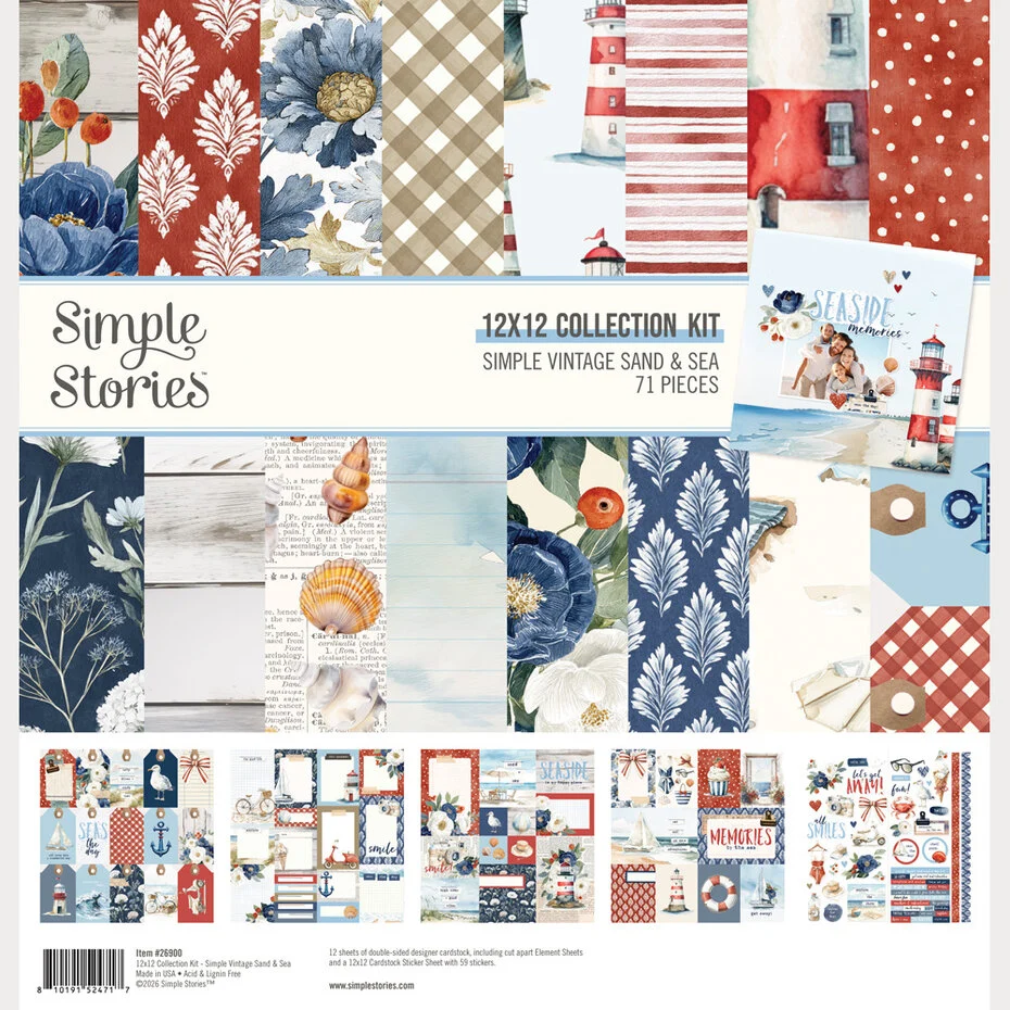 Simple Stories, Simple Vintage Sand & Sea, Collection Kit, 12x12 inch - 26900