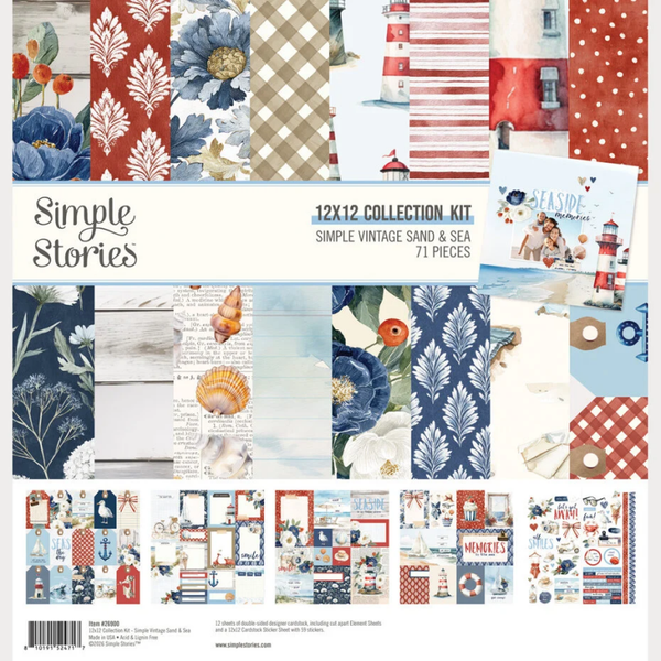 Simple Stories, Simple Vintage Sand & Sea, Collection Kit, 12x12 inch - 26900
