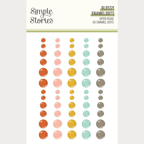 Simple Stories, Open Road, Glossy Enamel Dots - 27124
