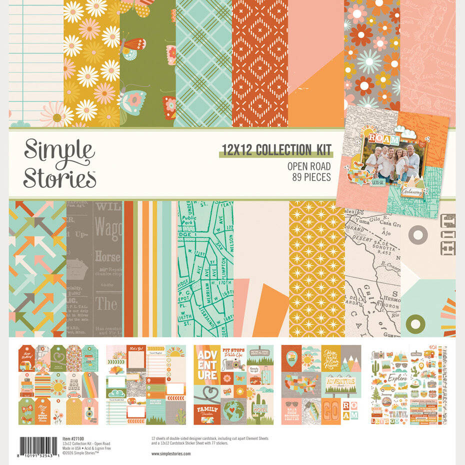 Simple Stories, Open Road, Collection Kit, 12x12 inch - 27100