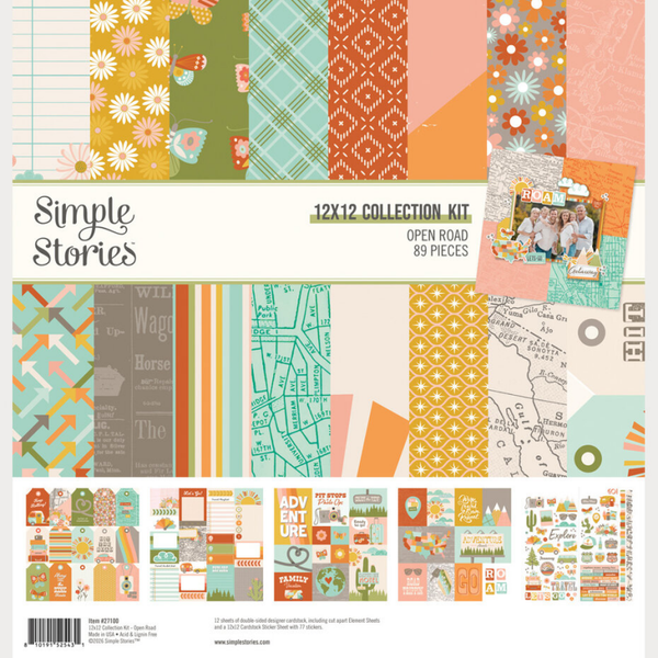 Simple Stories, Open Road, Collection Kit, 12x12 inch - 27100