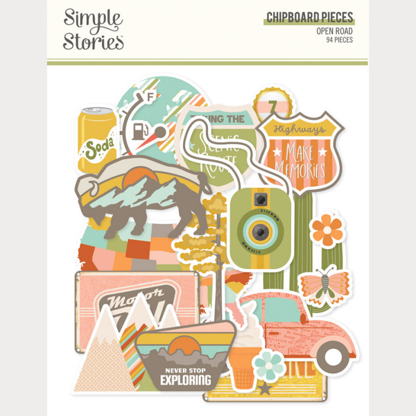 Simple Stories, Open Road, Chipboard Pieces- 27118