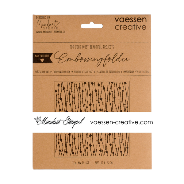 Vaessen Creative, Embossingfolder, Sterrenslinger - MV-PS-467