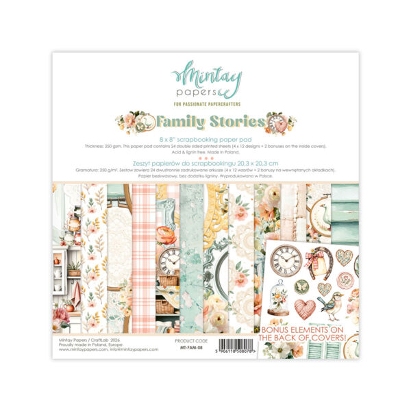 Mintay, Paperpad, Family Stories, 8x8 inch - MT-FAM-08