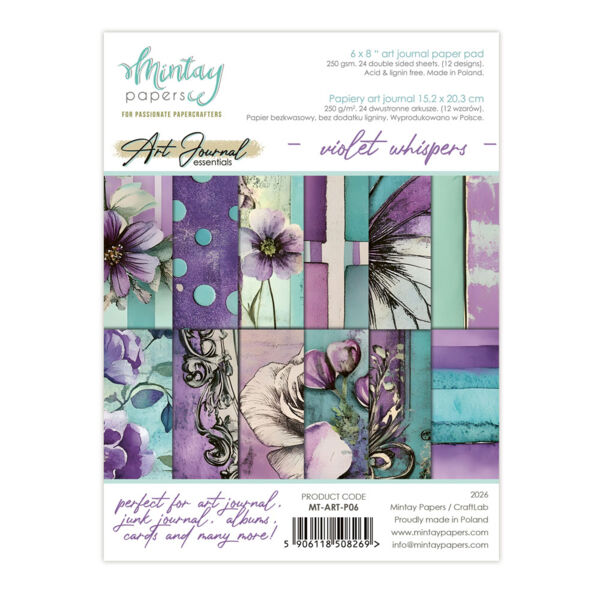 Mintay, Art Journal Essentials, Violet Whispers - MT-ART-P06