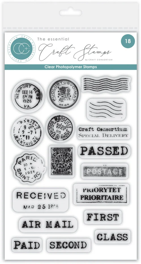 Craft Consortium, Clear Stamp, Postage - CCESTMP019