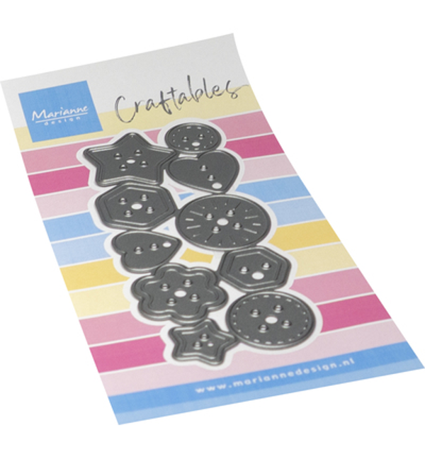 PRE-ORDER - Marianne Design, Craftable, Punch Die XL, Buttons- CR1753