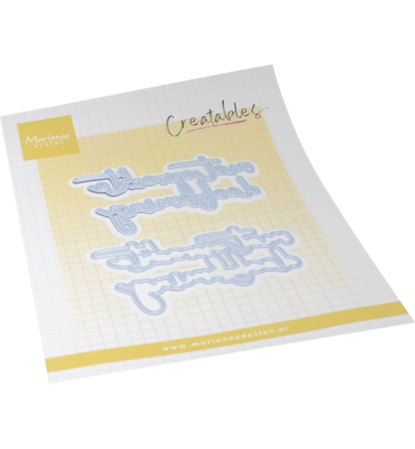 PRE-ORDER - Marianne Design, Creatable, Met oprechte deelneming - LR0986