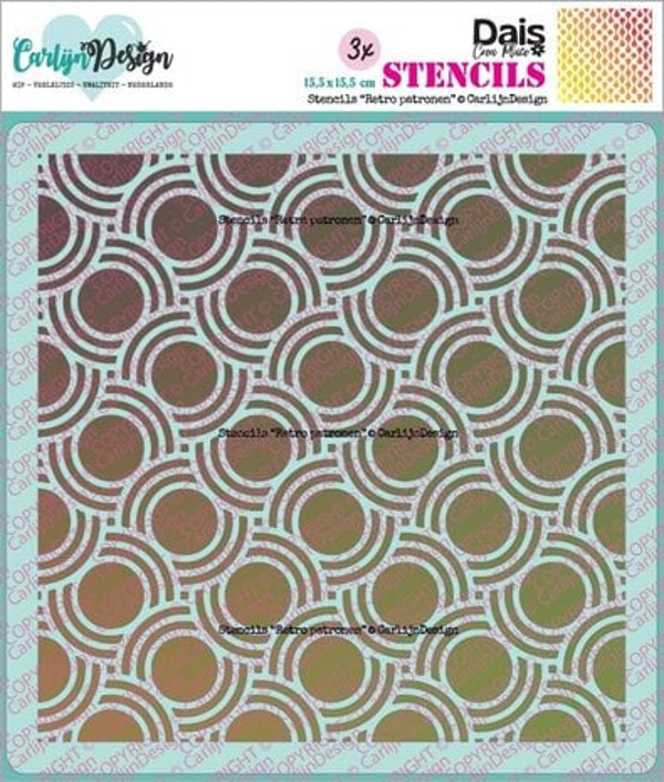 Carlijn Design, Stencilset, Retro Patronen - CDSC-0046