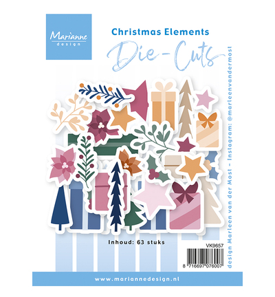 PRE-ORDER - Marianne Design, Die Cuts, Christmas Elements by Marleen - VK9657