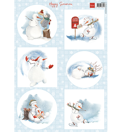 PRE-ORDER - Marianne Design, Knipvel, Happy Snowmen - VK9658