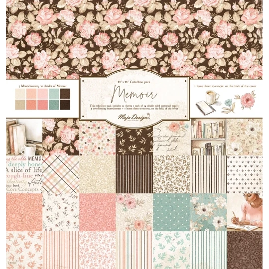 Maja Design, Scrapbook Paperpad, Memoir, 12 x 12 inch