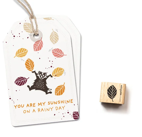 Cats on Appletrees, Mini Stempel, Beukenblad 5