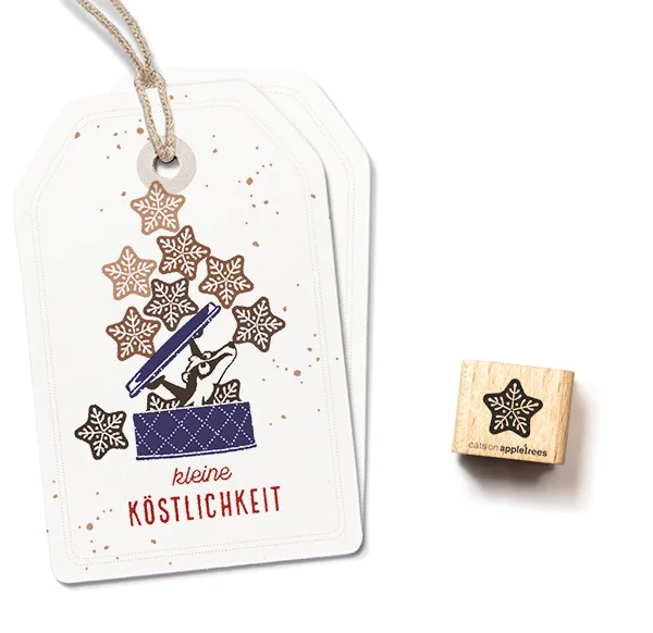 Cats on Appletrees, Mini Stempel, Gingerbread 4, Ster