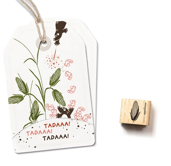 Cats on Appletrees, Mini Stempel, Maïskolf