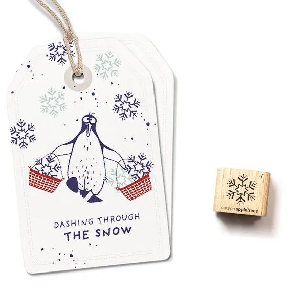 Cats on Appletrees, Mini Stempel, Sneeuwvlok 4