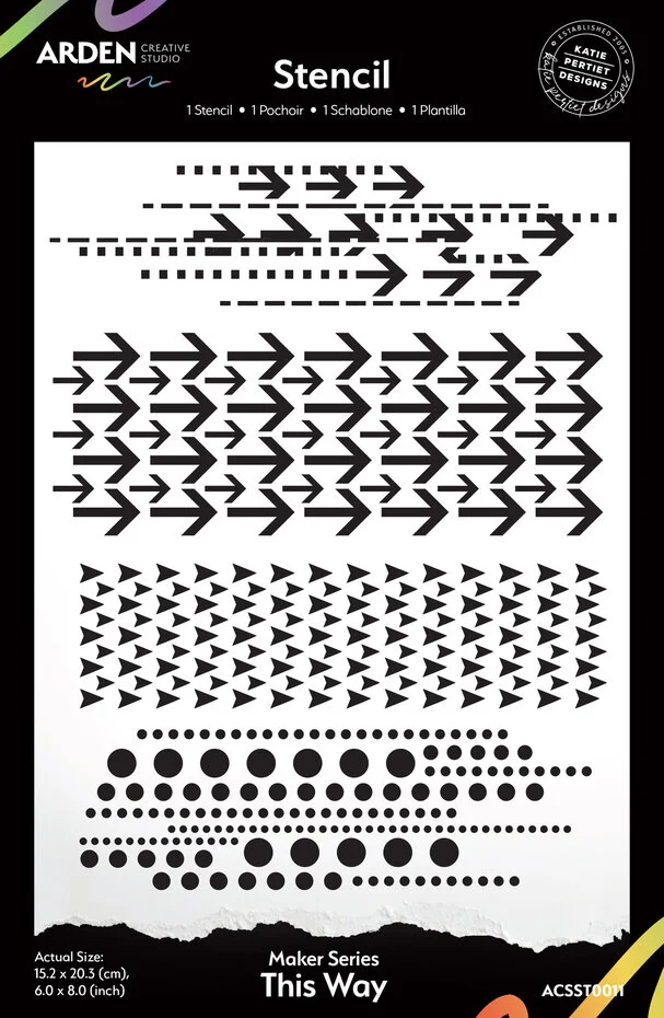 Arden Creative Studio, Maker Series, Mask Stencil, This Way by Katie Pertiet - ACSST0011