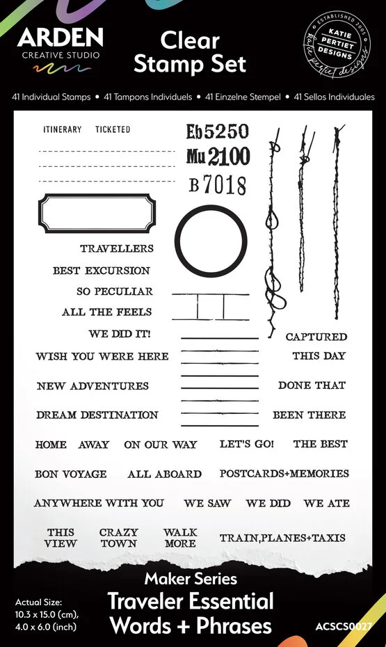 Arden Creative Studio, Maker Series, Clear Stamp Set, This Way by Katie Pertiet, Words + Phrases - ACSCS0027
