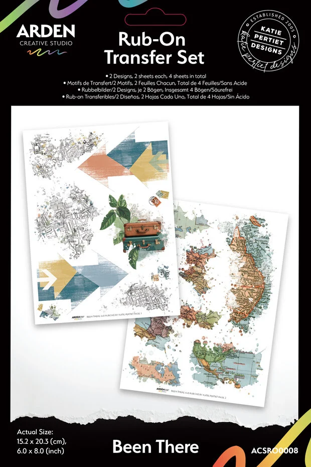 Arden Creative Studio, Been There, Rub-On Transfer Set, by Katie Pertiet -  ACSR0008