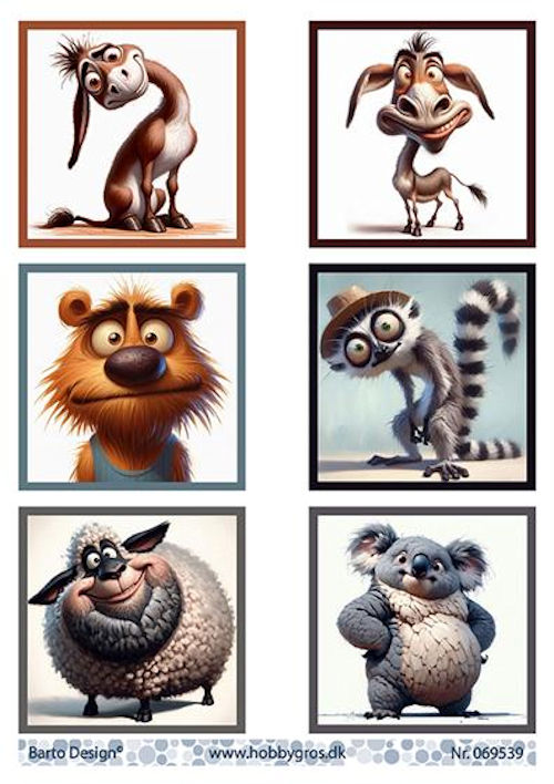 Barto Design, Knipvel, Gekke Dieren 3  - 069539