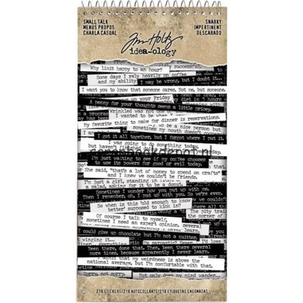 Tim Holtz, Idea-ology , Stickers, Small Talk, Snarky - TH93704