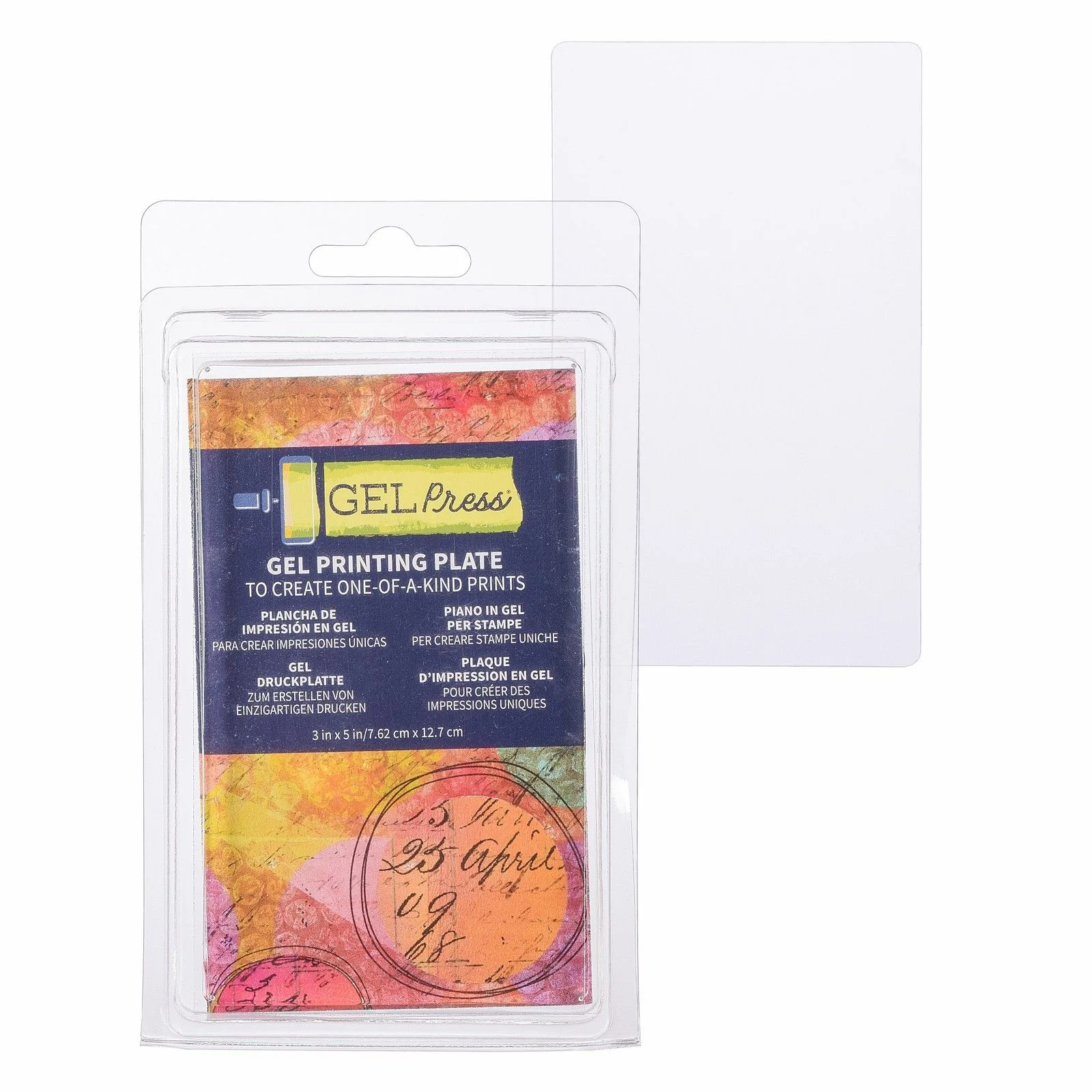 Gel Press Printing Plate, Rechthoek, 7,62 x 12,7 cm - 10808