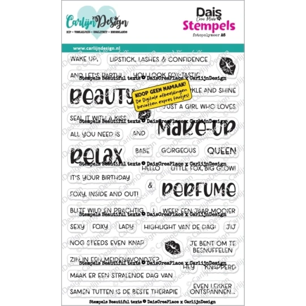 Carlijn Design, Clear Stamp, Beautiful Teksten - CDST-0172