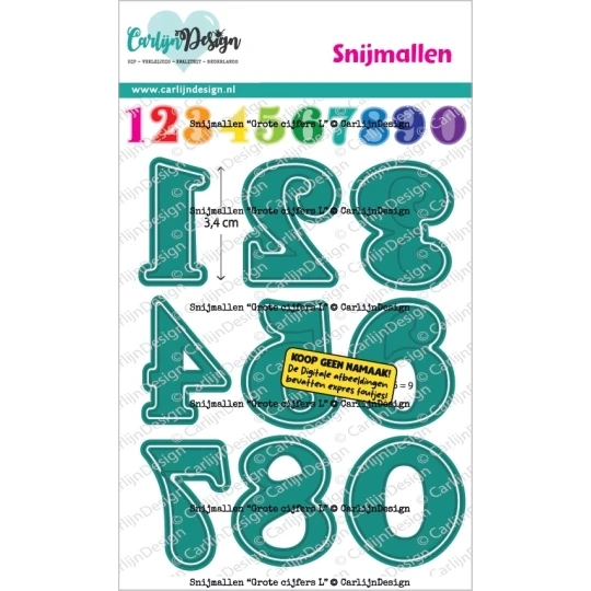 Carlijn Design, Snijmal, Grote Cijfers - CDSN-0371