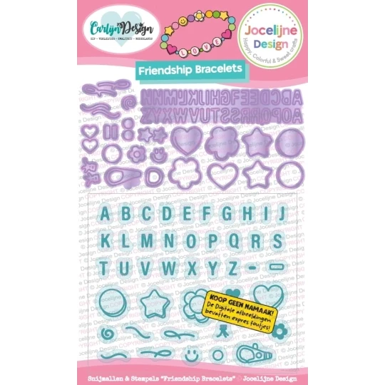 Carlijn Design, Clear Stamp + Die, Friendship Bracelets - CDJD-0080